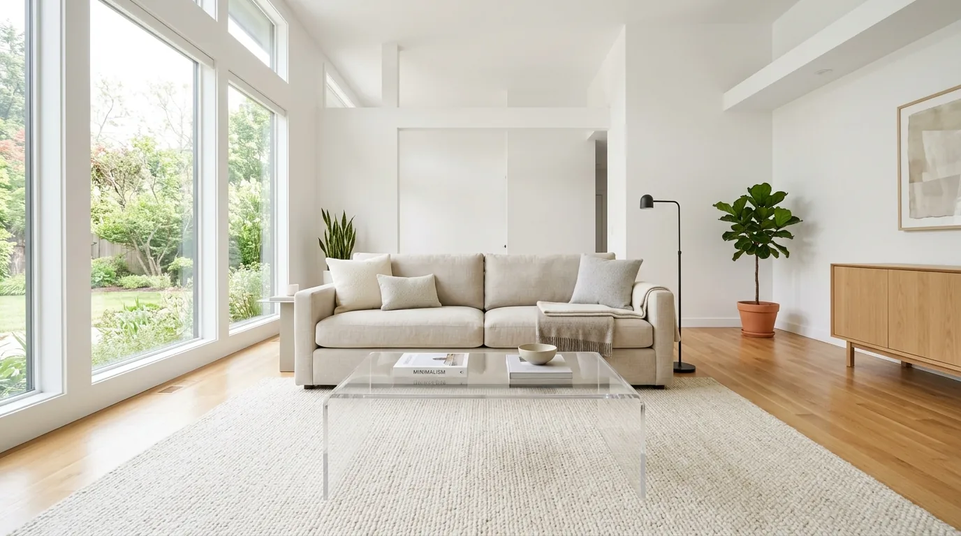 13 Modern Lucite Coffee Table Ideas for a Sleek Invisible Look